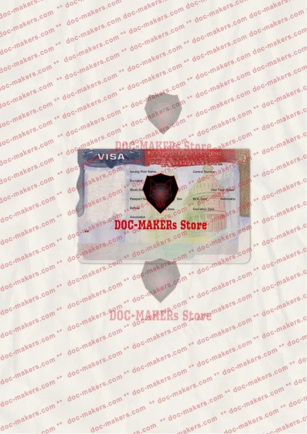 USA Visa Sticker + Photo Look – PSD Template